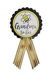 Grandma to Be Pin Baby Shower Bee Yellow and Black Badge for Nona to wear at Baby Sprinkle Gender Reveal