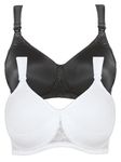 Anita Women's Wire Free Nursing Bra 5062 (Pack of 2) Black White 34 H
