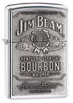 Zippo Jim Beam Bourbon Label High Polish Chrome Emblem Pocket Lighter