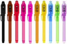 10Pcs Invisible Ink Pens with Light