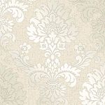 Cream Gold Glitter Damask Wallpaper Vinyl Textured Retro Quartz from YöL