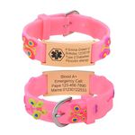 XUANPAI Personalized Safety Wristband Bracelet for Kids - Child ID Bracelet for Emergency Contact or Medical Information Waterproof Cartoon Style Silicone Bracelet for Boys Girls Teenagers