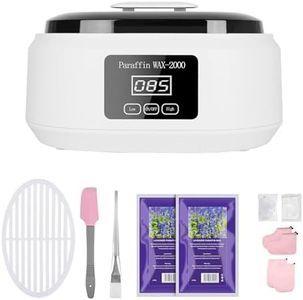 Forever Speed Wachsbad Paraffinbad für hände und füße Set 3400ml Wachsbad Paraffinbad Set für Trockene Raue Hau mit 900g Paraffinwachs Temperaturanzeige 200W Zubehör Tolles Spa Geschenk Weiß