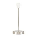 Modern Standard Table Lamp Base in a Brushed Chrome Metal Finish