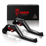 MZS Black Motorcycle Clutch Brake Levers Adjustable Compatible with 749/848/999/1098/1198 | D-iavel/X | Monster 1100/1200 | Multistrada 950/1200/1260 | Panigale | Streetfighter 848/1100/V4 SP