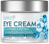 NUVADERMIS Caffeine Eye Cream with Retinol & Hyaluronic Complex – Anti-Aging Treatment – 1.7 oz – Made in the USA