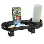 Stroller Snack Tray, 3 in 1 Universal Stroller Tray with Snack Cup Phone Holder Removable Stroller Accessory for Baby Toddler, Black