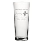 Personalised Engraved Glass Prescription Novelty Drinkware - Pint Glass in Gift Tube