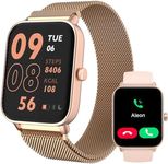 TOOBUR Smart Watch for Women Alexa Built-in, IP68 Waterproof Swimming, 1.8" Fitness Watch with Answer&Make Call/Heart Rate/Step Counter/Sleep Tracker/100 Sports, Compatible Android iOS, Golden