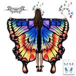 Butterfly Wings for Women Halloween Butterfly Costume Women Shawl Fairy Wings Ladies Cape Halloween Dress Up