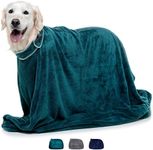Lucky Paws® UK Dog Drying Bag - Luxurious Dog Towel Bag – Super Absorbent & Soft Dog Towels - Alternative for Dog Towelling Drying Coat - Dog Drying Towels - Perfect for Dog Grooming (M, Teal)