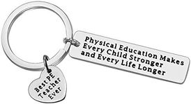 PE Teacher Keychain Gifts for PE Teacher Birthday Thanksgiving Christmas Teacher's Day Gifts Best PE Teacher Ever Key Ring Appreciation Gifts Thank You Keychains Gifts for PE Teacher from Student