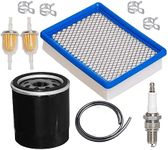 JJDD Carkio Air Filter 1015426 with Oil Filter 1016467 Spark Plug Fuel Filter Line Tune Up Kit Compatible with Club Car 4-cycle DS Gas Golf Cart Models 1992-up 290FE 350FE Engine
