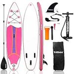 SUDOO 10FT 3M Inflatable Stand Up Paddle Board SUP Board 6” Thick Surfboard Lightweight Non-Slip EVA Deck SUP Package Complete Kit for All Skill Beginners Adults Fishing Yoga Surfing (300x76x15cm)