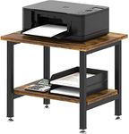 INDIAN DECOR. 66500 Multipurpose Printer Stand, 2-Tier Printer Table for Home Office Small Spaces, Multi-Purpose Desk Shelf Storage Organizer for Printers, Office Supplies - Black