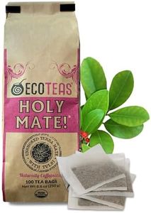 ECOTEAS Organic Holy Mate! Unsmoked Yerba Mate with Tulsi and a Hint of Mint - Herbal Tea (100 Tea Bags)