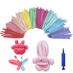 Modelling Long Balloons for Animal, 260Q Magic Latex Twisting Balloons Pastel Color for Kids Party Birthday Wedding Clown Decoration Assorted 100Pcs