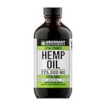 Hemp Oil 225,000 Mg (8 oz) – Extra Strength Formula Helps Treat Inflammation & Pain Relief - Derived Hemp Seed Oil Rich in Antioxidants Improves Skin Health & Sleep – Non-GMO Omega 3 6 9 Balance Oil Made in Canada