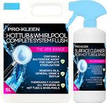 Pro-Kleen 5 Litre Hot Tub & Whirlpool Complete System Flush with 1 Litre Hot tub and Spa Surface Cleaner Chemicals