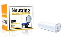 Neutrino Trash Bags (100 Count) 8-9 Gallon Liner - Heavy Duty Drawstring Plastic Garbage Bags - Compatible with Simple Human Code H Trash Cans