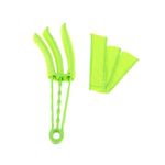 QUIRA 3 in 1 Window Blind Cleaner Brush with Microfiber Sleeves – Venetian Blind, Air Conditioner, and Car Vent Duster Tool (Multicolour)