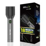 IBELL LUMINEX 850 Rechargeable Torch Light High Power,3 Light Modes,15w, 2200mah battery, Telescopic Zoom, Type C Charging, LED Flashlight, Long-Distance Range, for Home,Outdoor & Emergency Use (Grey)