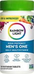 Rainbow Light Multivitamin for Men, Vitamin C, D & Zinc, Probiotics, 150-Ct