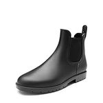 DREAM PAIRS Wellington Boots Men Ankle Wellies Short Chelsea Booties Waterproof Rain Boots Easier On and Off,Size 9,BLACK,SDRB2401M-E