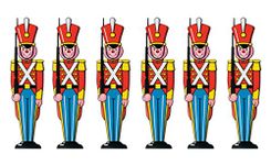 Beistle S22786AZ6 Toy Soldier Cutouts 35.5", Pack of 6