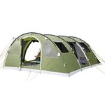 Skandika Gotland Group or Family Tunnel Tent with Sewn-In Groundsheet (6 Person, Green)