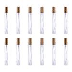 Hunky Dory Royal 20ml Empty Delicated Perfume Glass Spray Bottle (Pack of 12, Gold)