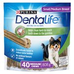 DentaLife Daily Oral Care, Dental Dog Treats for Small & Medium Breed Dogs - 40 ct Pouch