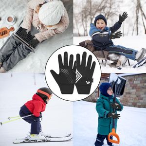 WESTWOOD FOX Kids Thermal Gloves, Black, Size M