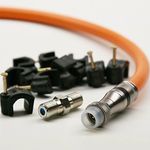 RG11 CABLE with Weather Boot F Connectors - Tri-Shield Underground Coaxial DIRECT BURIAL Gel Coated Flooded COAX – Plus Female Splice Barrel & 10 Cable Nail Clips by PHAT SATELLITE INTL 50FT ORANGE