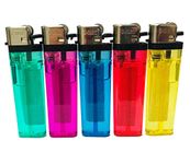 Pack of 5 Disposable Lighters Cigarette Lighters Utility Lighter Child Safe Adjustable Flame