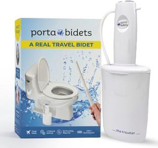 The Traveler by PortaBidets – Portable Rechargeable Travel Bidet | Mounts to Any Toilet | Compact Hygiene Kit for Hotels, Cruises & Gifts for Travelers