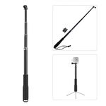 E-Sell Enterprise, GoEasyPlus Aluminium Alloy 4-Section Handheld Selfie Stick Monopod Extendable 36-110 cm with Remote Controller Holder for All Gopro and Action Cameras