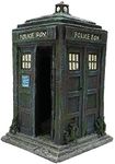 SLOCME Fish Tank Tardis Police Box Decorations - Aquarium Fish Hideout House Resin Ornament,Blue