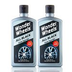 Wonder Wheels All Black Gloss Tyre Gel 500ml x 2 - Wipe On High Gloss Finish