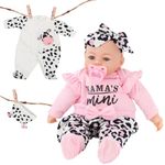 Bibi Doll Mini Moo - 18" Baby Girl Doll Toy & Extra Pink Outfit With Sounds and Dummy Doll for Ages 18 Months +