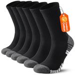 PULIOU Mens Socks Winter Thermal Warm socks,Sports running socks,Cotton Wicking Breathable Cushion Comfortable Casual Crew Socks,Hiking Trekking Walking Athletic Socks,Multipack socks,6 Pairs