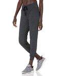 Amazon Essentials Women's Brushed Tech Stretch Lounge Jogging Pants (Available in Plus Sizes), Black Space Dye, L