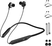 MAS CARNEY BI2 Wireless Sport Bluetooth Headphones, Magnetic Neckband Type Bluetooth in-Ear Headphones with Microphone, for Music, Calls, Gym- 9 Hours Playtime