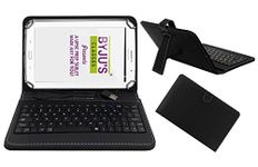 ACM USB Keyboard Case Compatible with Byju Learning Tab 10 Inch Tablet Cover Stand with Micro USB OTG - Black