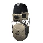 Walker's XCEL Digital Electronic Muff-26dB NRR Noise Protection Sound Enhancement Shooting Safety Earmuff, 2 AAA Batteries, Beige, One Size