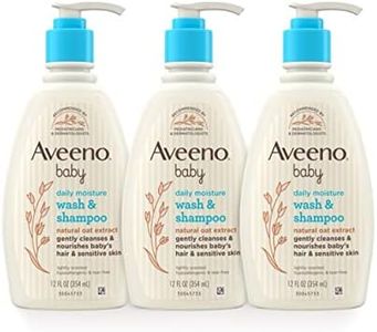 Aveeno Baby Moisture Body Wash & Shampoo, Oat Extract, 3 x 12 Fl. Oz