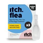 Itch Medium Dog Flea & Tick Spot-On Treatment (10-20kg) - Kills Fleas, Ticks, Lice & Eggs to Prevent Reinfestation - 3 Easy-Apply Pipettes