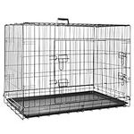 proudpet PET CRATE Folding Double Door Metal Puppy Dog Cage (Large - 36 Inch)