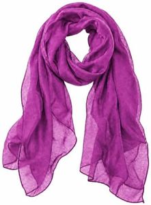MissShorthair Womens Solid Color Scarfs Long Lightweight Scarf for Women Large Sheer Wrap Shawl,Vibrant Orchid