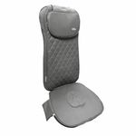 HCI eSebone Car Seat Massager Cushion with 6 Massage Nodes | Heat Vibration for Neck Shoulders Back & Hips | Lumbar Support Massage Pad for Car Home Office Pain Relief Therapy | Gift for Family & Friends (Grey)